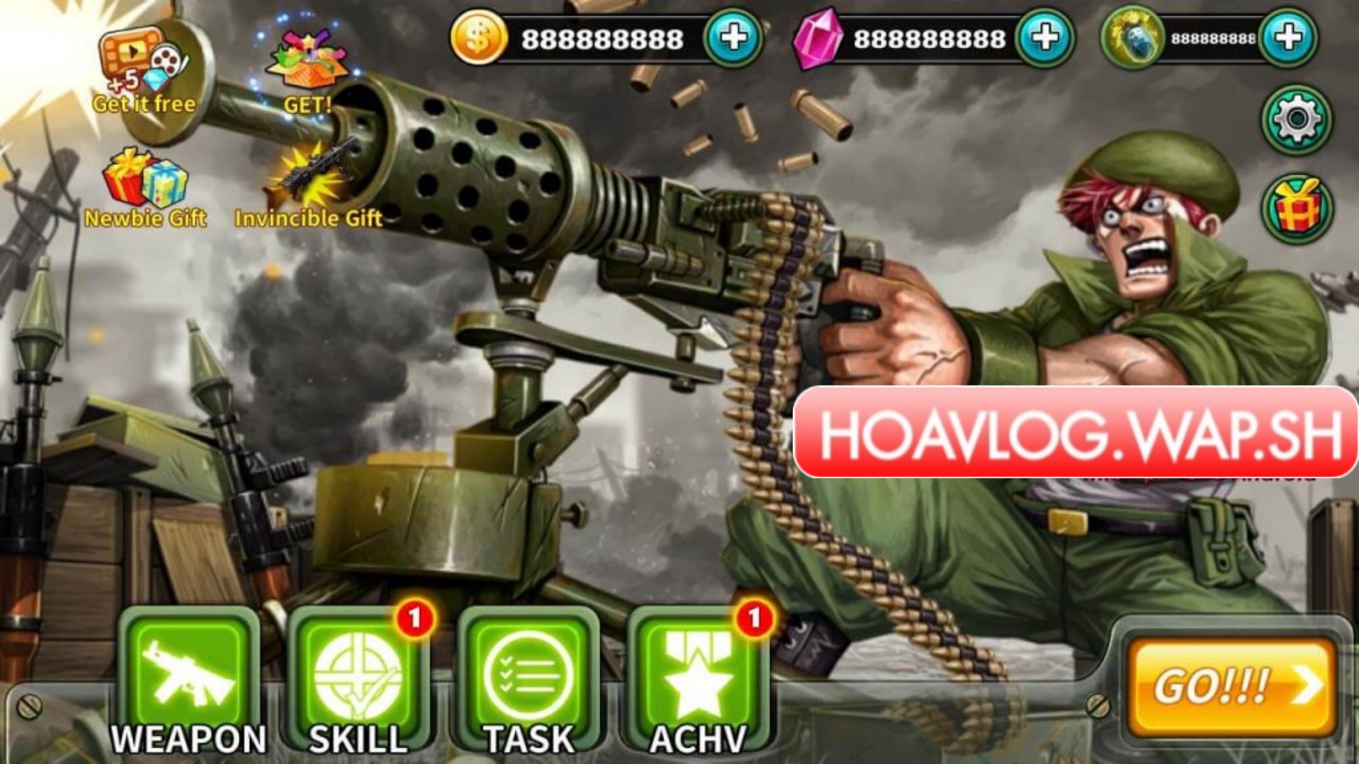 HoaVlog - World War Warrior Hack Tiền : Game phòng thủ chiến tranh trên Android