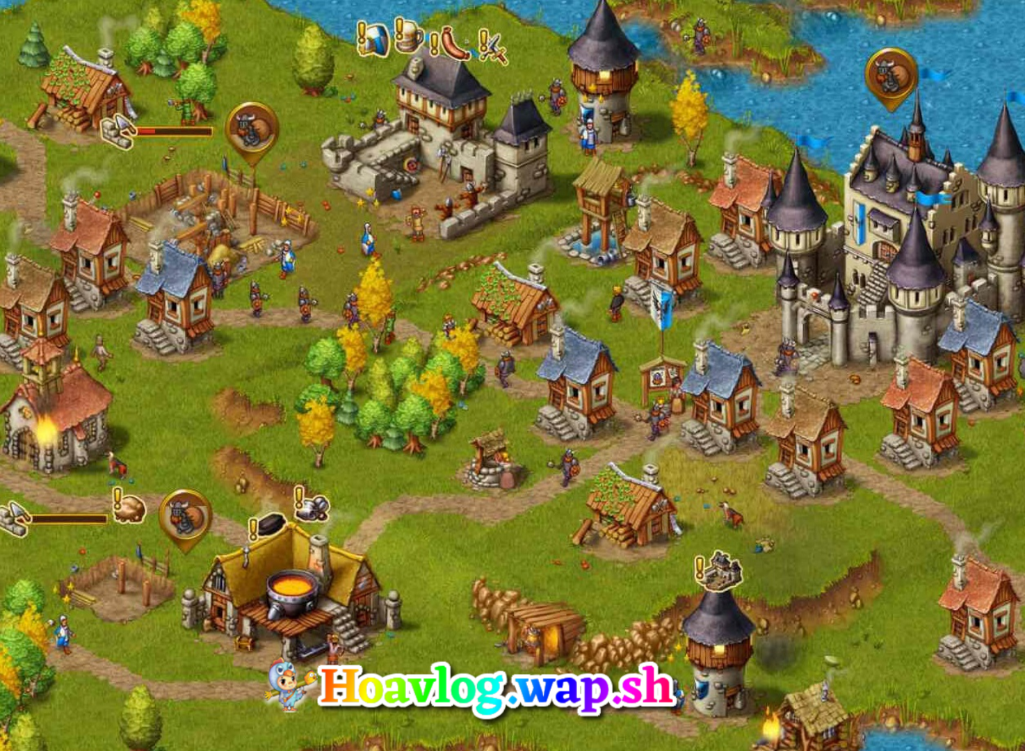 HoaVlog - Game Townsmen HD mod vàng & Việt hóa – Game xây dựng đế chế Android