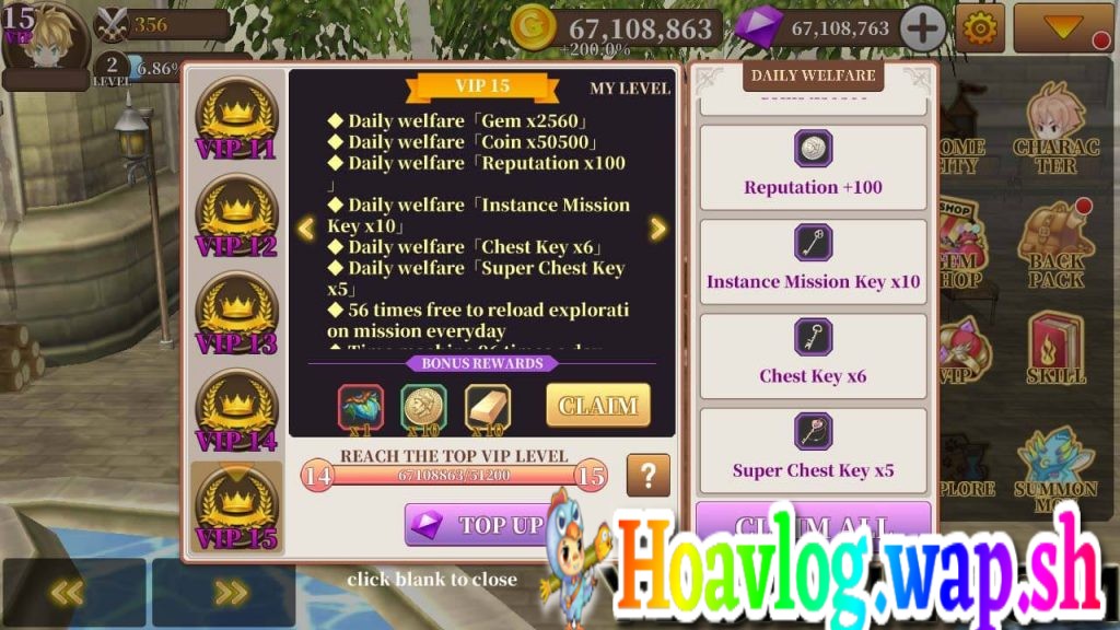 HoaVlog - Game Endless Quest mod kim cương & VIP – Nhiệm vụ vô tận cho Android