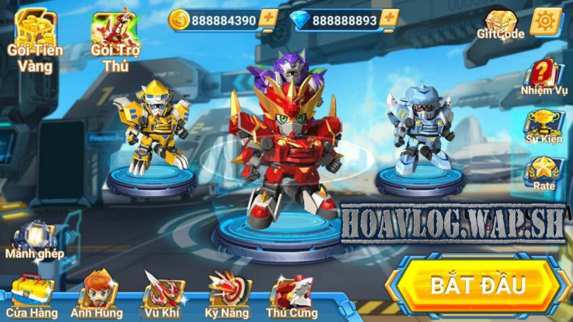 HoaVlog - Game Siêu Nhân Anh Hùng mod kim cương – Superhero Robot cho Android