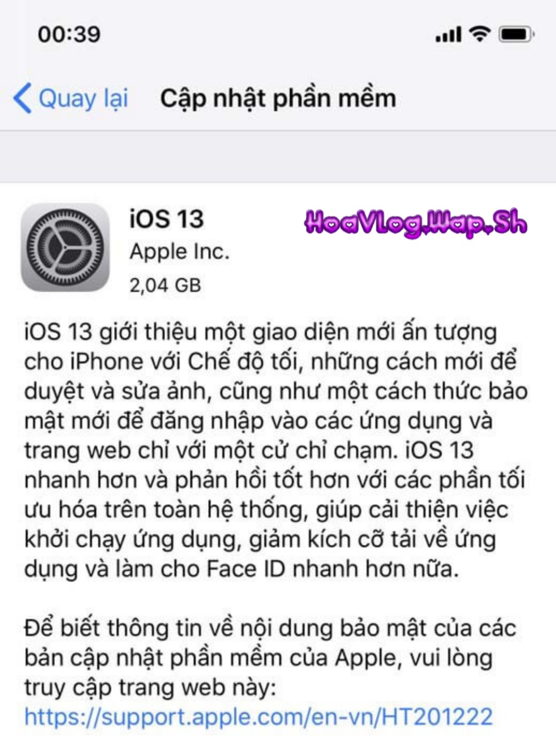 HoaVlog - IOS 13 chính thức được phát hành trên tất cả các thiết bị iPhone