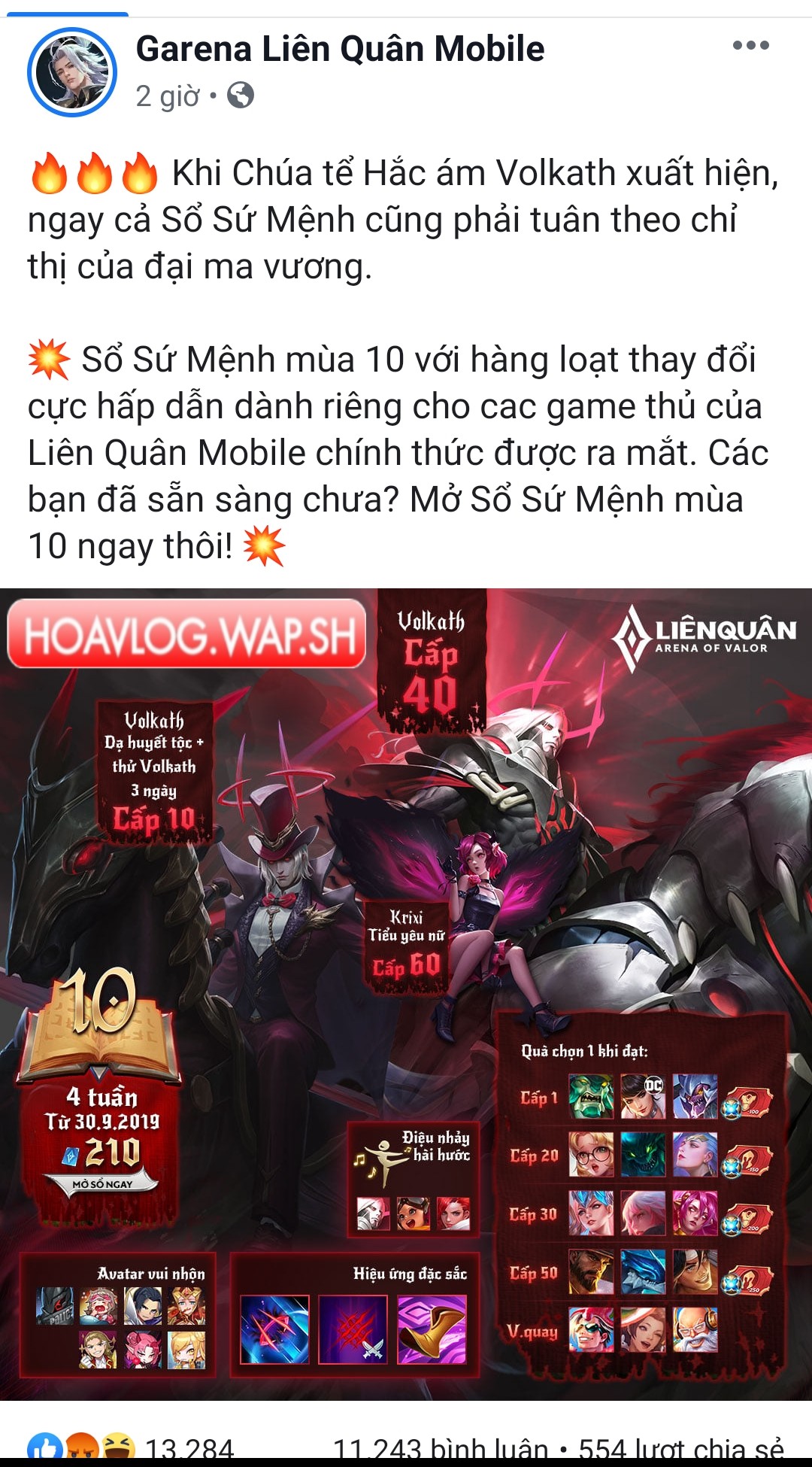 HoaVlog - Liên Quân Mobile | Mở sổ sứ mệnh mùa 10 xuất hiện Chúa tể hắc ám Volkath