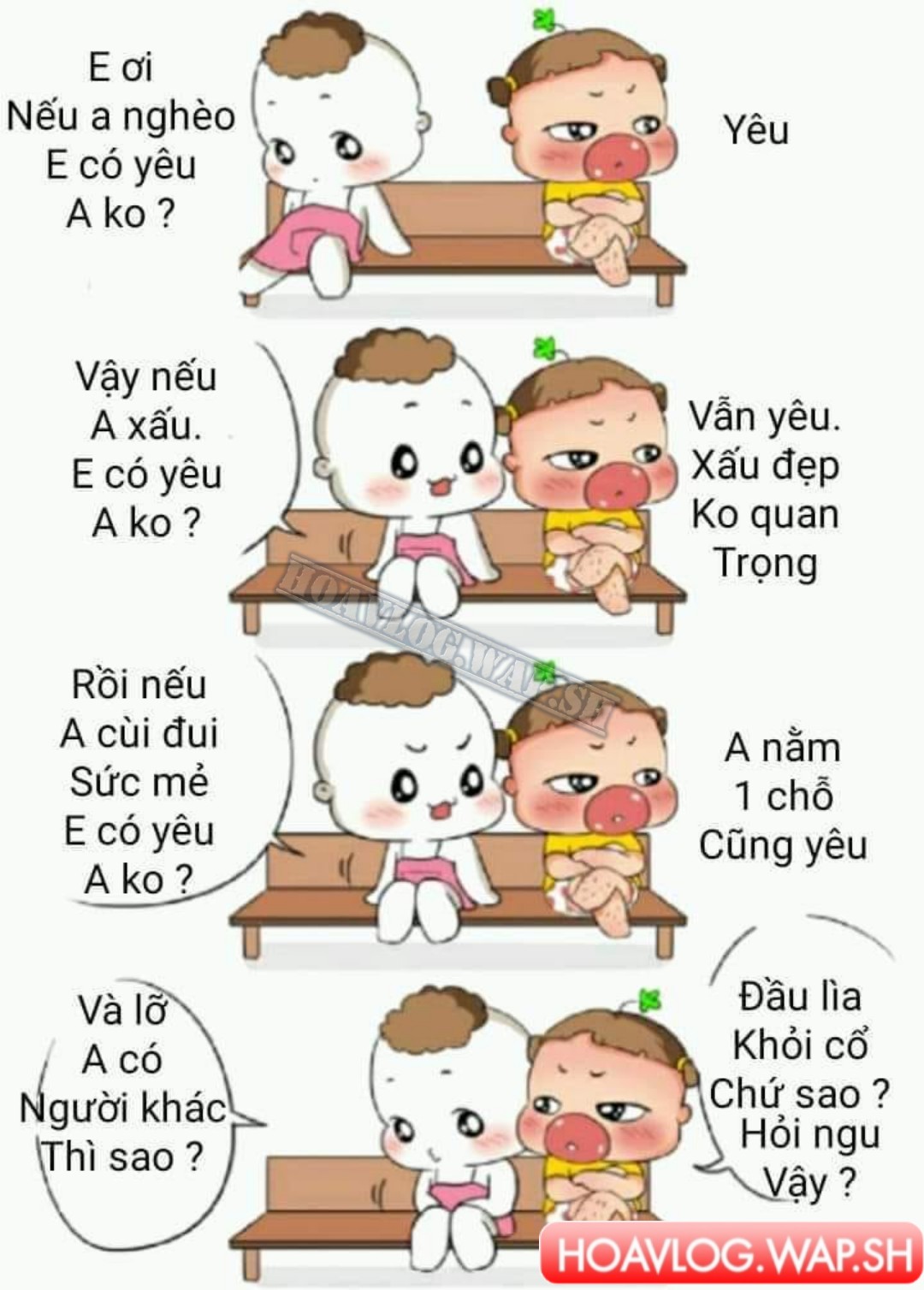 HoaVlog - Em à ! Nếu Anh nghèo thì Em có Yêu Anh k ? | Ảnh Hài Hước