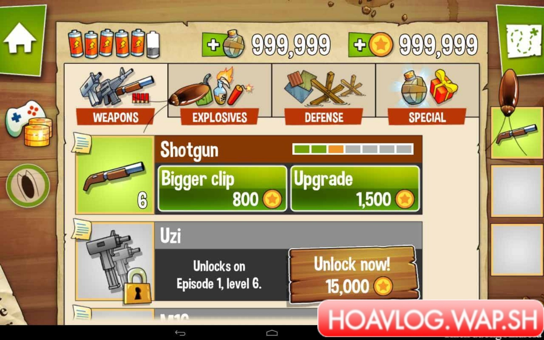 HoaVlog - Swamp Attack hack : Game bắn quái vật vui nhộn mod tiền cho Android