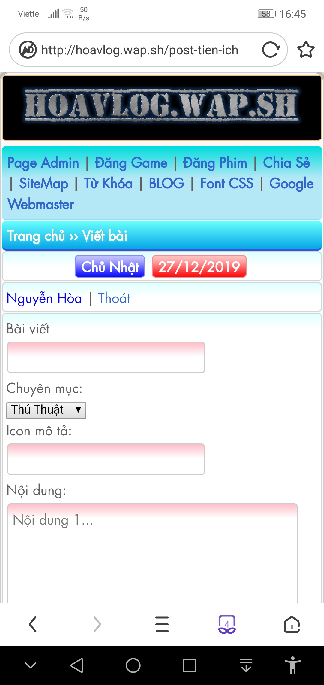 HoaVlog - TUYỂN ADMIN POST NỘI DUNG TRÊN HOAVLOG TẠI ĐÂY